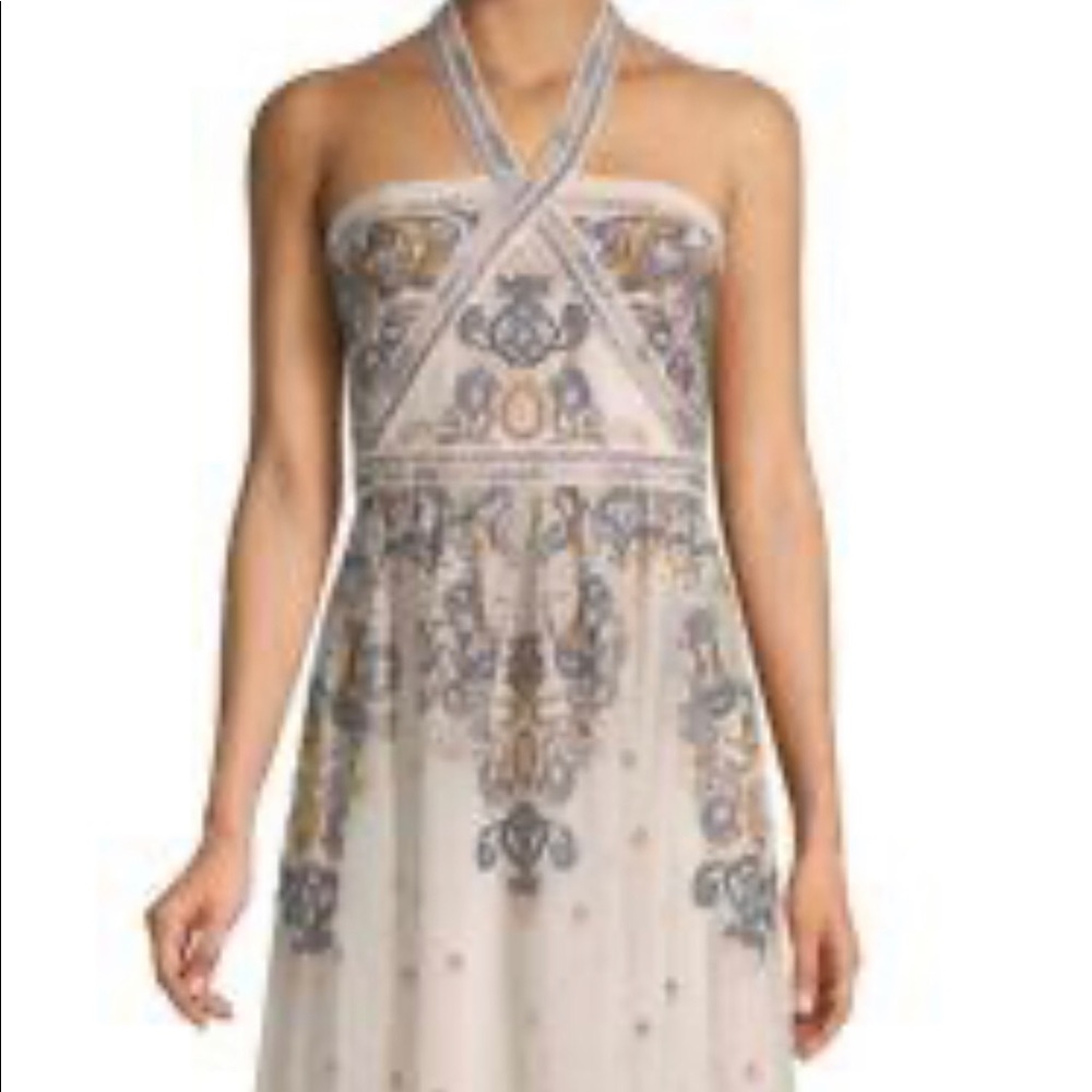 BCBGMaxariza Cream Embroidered Dress